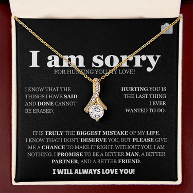 I am sorry - Alluring Beauty Necklace - Apology Gift Set - SLDDL0125 - Sunshine Letters Co
